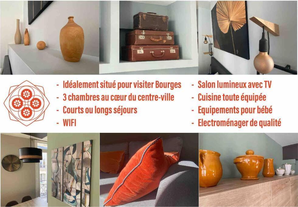 Apartmán Les Quatre Piliers - 1 Min Palais Jacques Coeur Bourges Exteriér fotografie